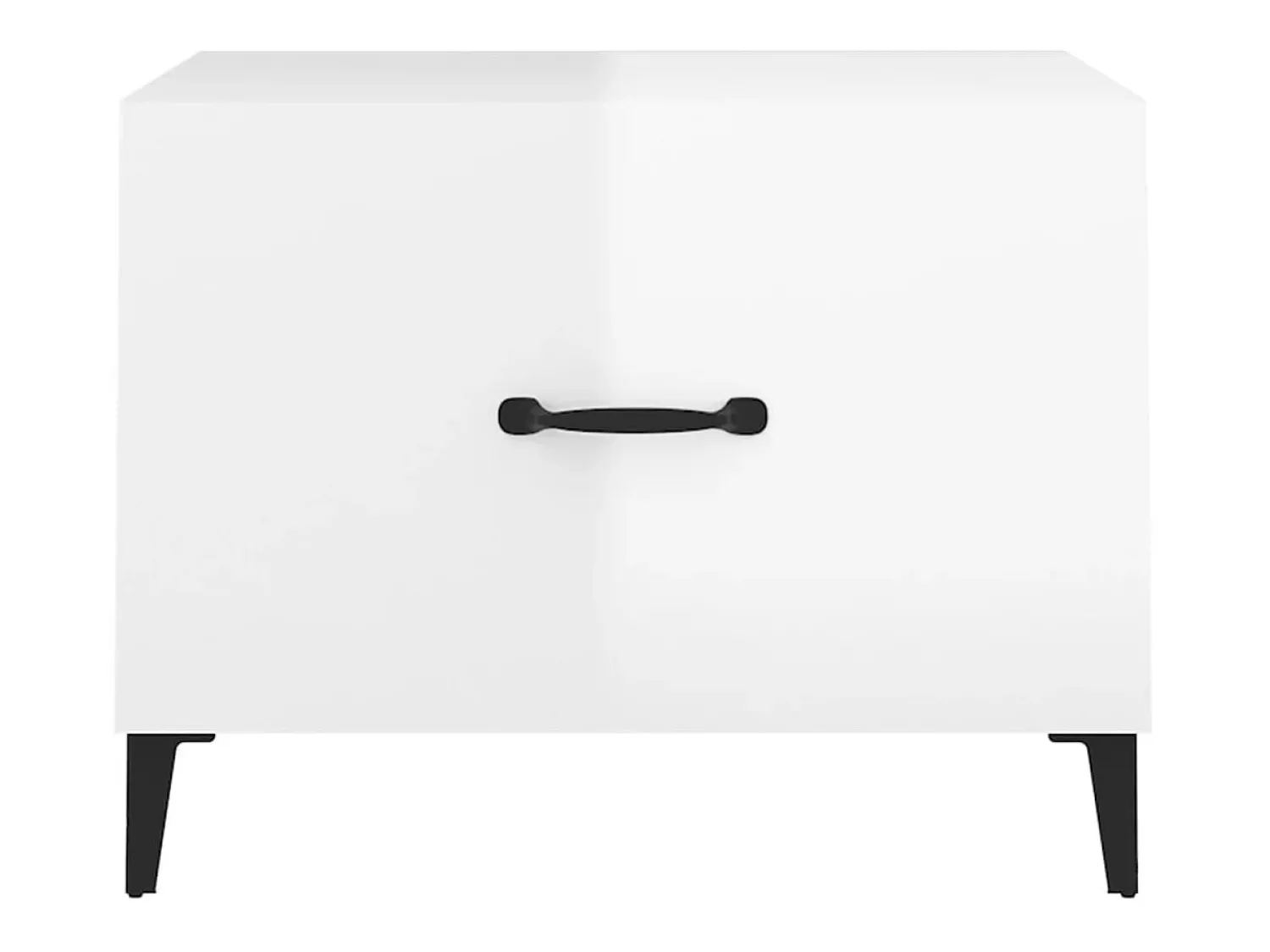 Mesa de centro | Mesa de apoio com pernas de metal 50x50x40 cm brilhante^ Mesa De Centro