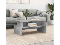 Mesa De Centro* Mesa de centro | Mesa de apoio 90x55x42.5 cm derivados de madeira cinza cimento Cinzento