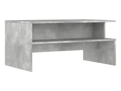 Mesa De Centro* Mesa de centro | Mesa de apoio 90x55x42.5 cm derivados de madeira cinza cimento Cinzento