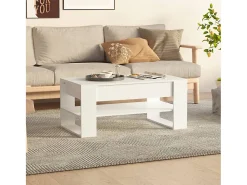 Mesa de centro | Mesa de apoio 102x55x45 cm madeira processada^ Mesa De Centro