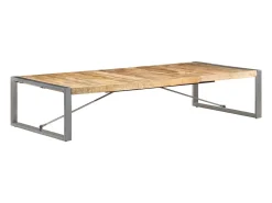 Sale Mesa de centro | Mesa de apoio | Mesa de café 180x90x40 cm madeira de mangueira áspera Castanho