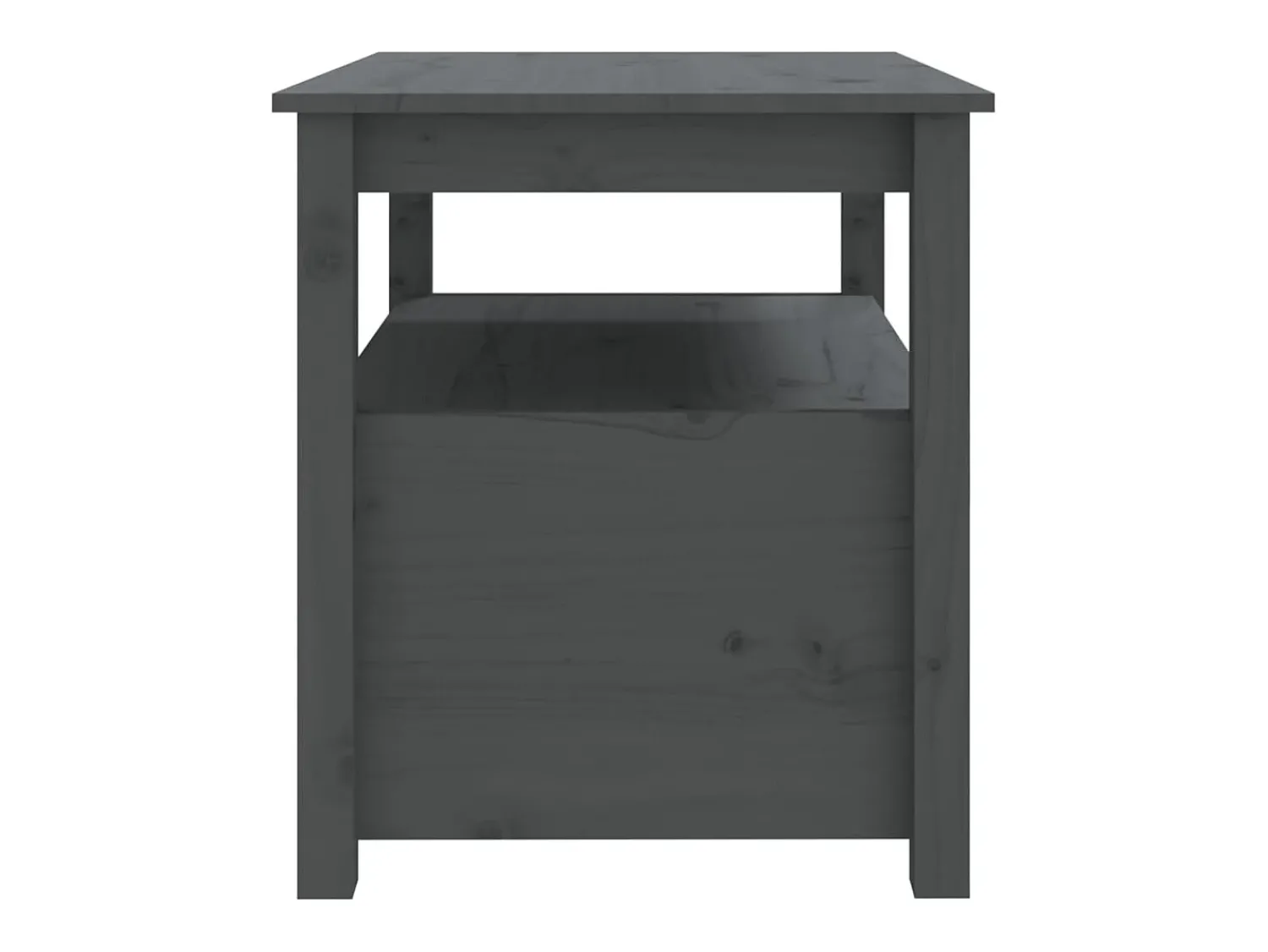 Mesa De Centro* Mesa de centro | Mesa de apoio 71x49x55 cm pinho maciço cinza Cinzento