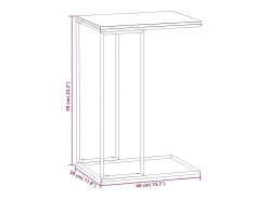 Mesa De Centro| Mesa de centro | Mesa de apoio 40x30x59 cm derivados de madeira Branco