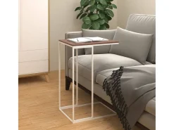 Mesa De Centro| Mesa de centro | Mesa de apoio 40x30x59 cm derivados de madeira Branco