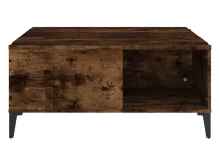 Mesa De Centro* Mesa de centro | Mesa de apoio 80x80x36.5 cm derivados madeira carvalho fumado Castanho