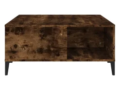 Mesa De Centro* Mesa de centro | Mesa de apoio 80x80x36.5 cm derivados madeira carvalho fumado Castanho