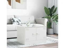 Mesa De Centro| Mesa de centro | Mesa de apoio 67x50x44 cm aço Branco