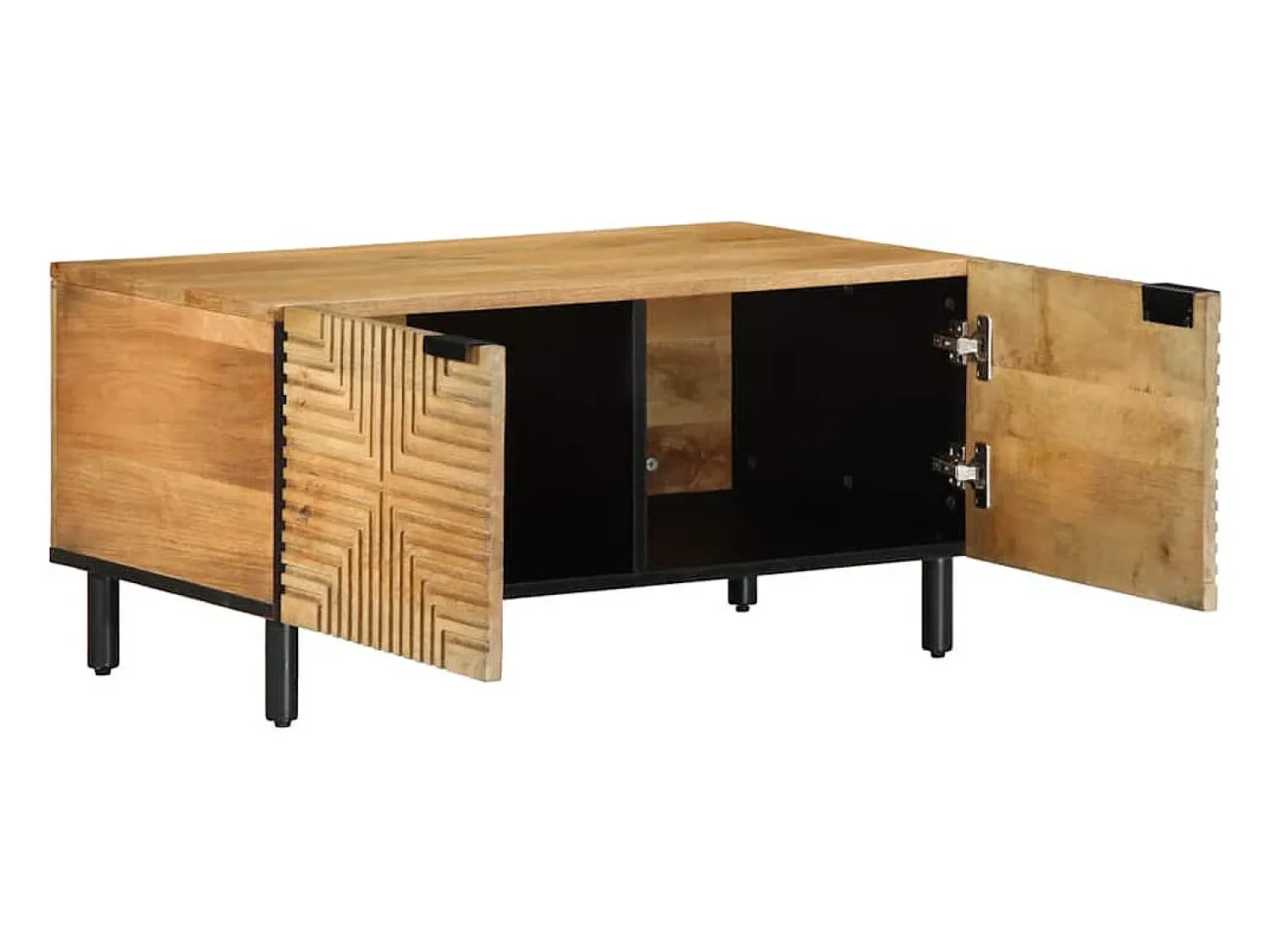 Mesa De Centro* Mesa de centro | Mesa de apoio 80x50x40 cm madeira de mangueira maciça Castanho