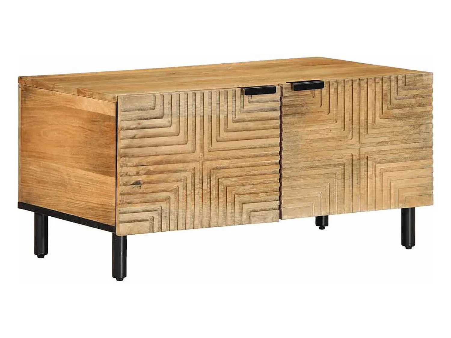 Mesa De Centro* Mesa de centro | Mesa de apoio 80x50x40 cm madeira de mangueira maciça Castanho