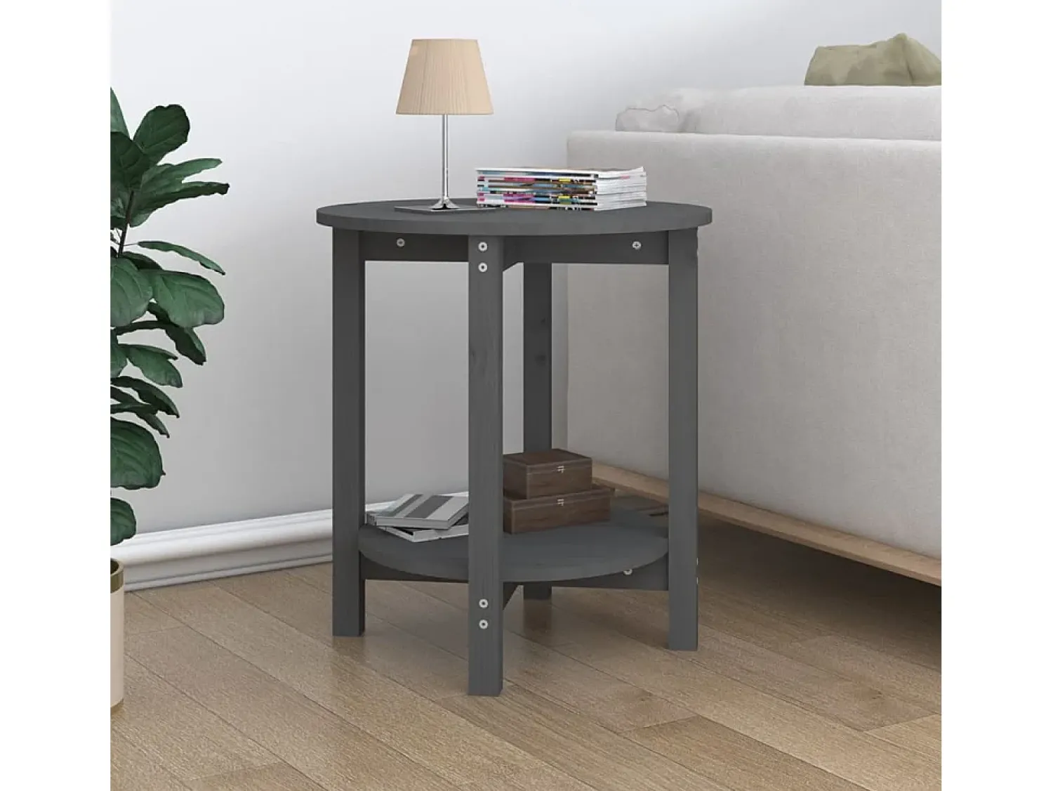 Mesa de centro | Mesa de apoio Ø 55x60 cm madeira de pinho maciça^ Mesa De Centro