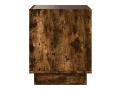 Mesa De Centro| Mesa de centro | Mesa de apoio luzes LED Infinity 50x50x50 cm carvalho fumado Castanho