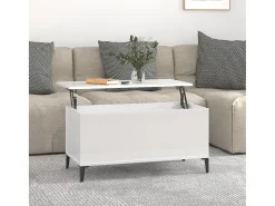 Mesa de centro | Mesa de apoio 90x44.5x45 cm derivados de madeira brilhante^ Mesa De Centro