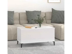 Mesa de centro | Mesa de apoio 90x44.5x45 cm derivados de madeira brilhante^ Mesa De Centro