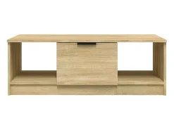 Mesa De Centro* Mesa de centro | Mesa de apoio 102x50x36 madeira processada carvalho sonoma Castanho