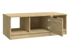 Mesa De Centro* Mesa de centro | Mesa de apoio 102x50x36 madeira processada carvalho sonoma Castanho