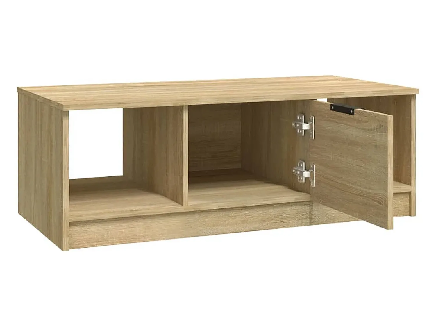 Mesa De Centro* Mesa de centro | Mesa de apoio 102x50x36 madeira processada carvalho sonoma Castanho