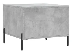 Mesa de centro | Mesa de apoio 50x50x40 cm madeira processada cinza cimento^ Mesa De Centro