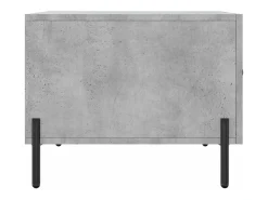 Mesa de centro | Mesa de apoio 50x50x40 cm madeira processada cinza cimento^ Mesa De Centro
