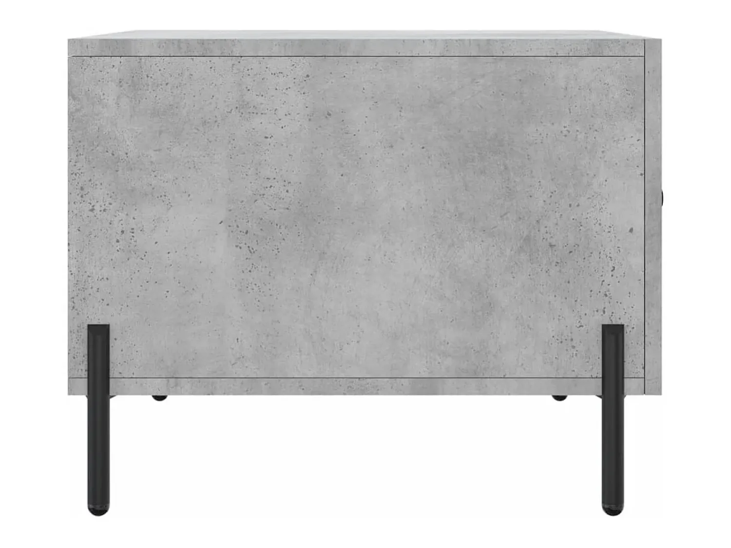 Mesa de centro | Mesa de apoio 50x50x40 cm madeira processada cinza cimento^ Mesa De Centro