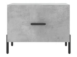 Mesa de centro | Mesa de apoio 50x50x40 cm madeira processada cinza cimento^ Mesa De Centro