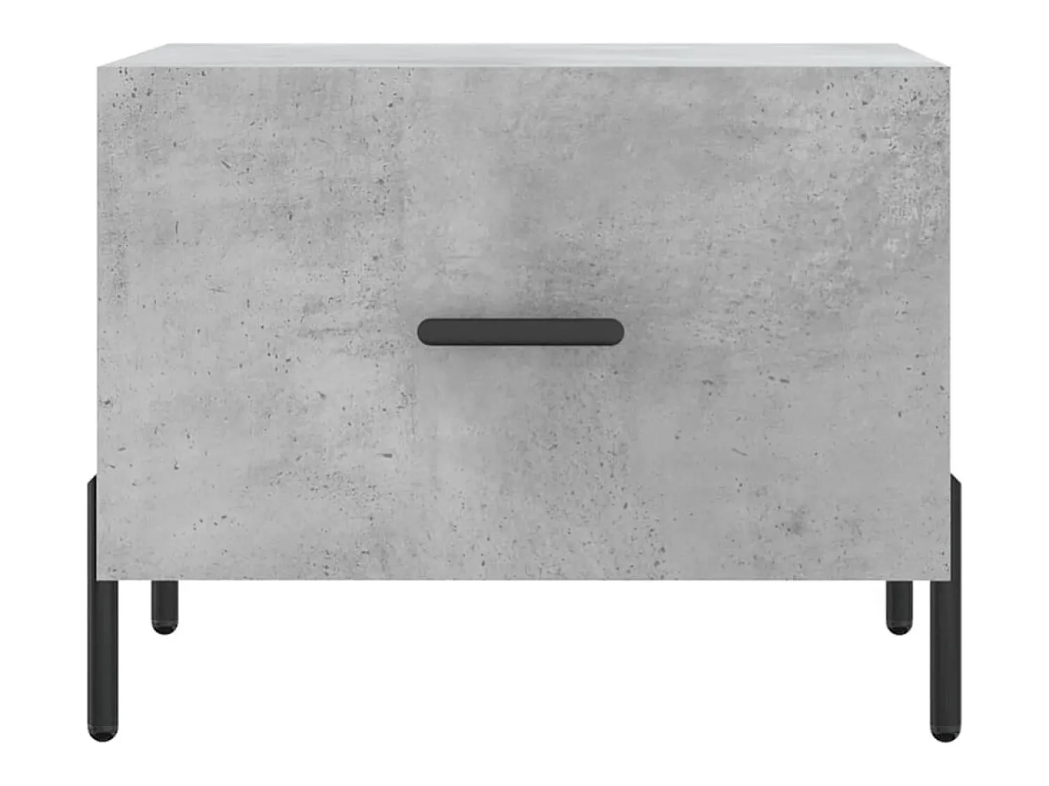 Mesa de centro | Mesa de apoio 50x50x40 cm madeira processada cinza cimento^ Mesa De Centro