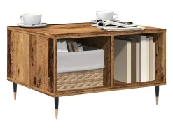 Discount Mesa de centro | Mesa de apoio 60x50x36.5 cm derivados de madeira madeira velha Castanho