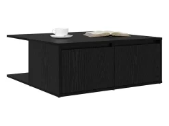 Discount Mesa de centro | Mesa de apoio com gaveta Carvalho 80x80x31 cm Preto