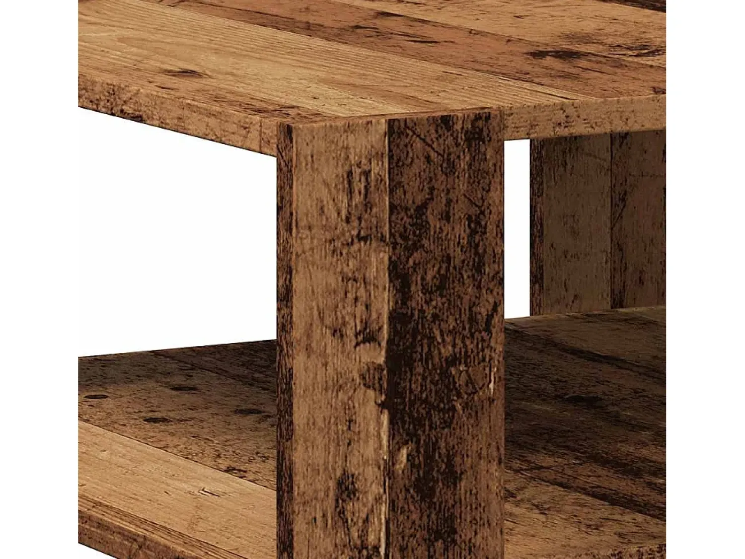 Mesa de centro | Mesa de apoio 58x58x40 cm derivados de madeira madeira velha^ Mesa De Centro
