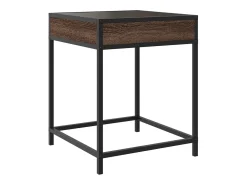 Mesa de centro | Mesa de apoio luzes LED Infinity 40x40x51 cm carvalho^ Mesa De Centro