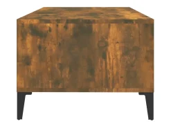 Mesa De Centro| Mesa de centro | Mesa de apoio 90x50x36.5 cm derivados madeira carvalho fumado Castanho