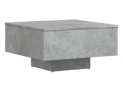Mesa De Centro* Mesa de centro | Mesa de apoio 60x60x31.5 cm derivados de madeira cinza cimento Cinzento