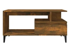 Best Mesa de centro | Mesa de apoio 90x49x45 cm derivados madeira carvalho fumado Castanho