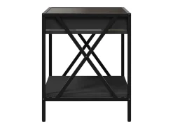 Mesa De Centro* Mesa de centro | Mesa de apoio com luzes LED Infinity 40x40x49 cm Preto