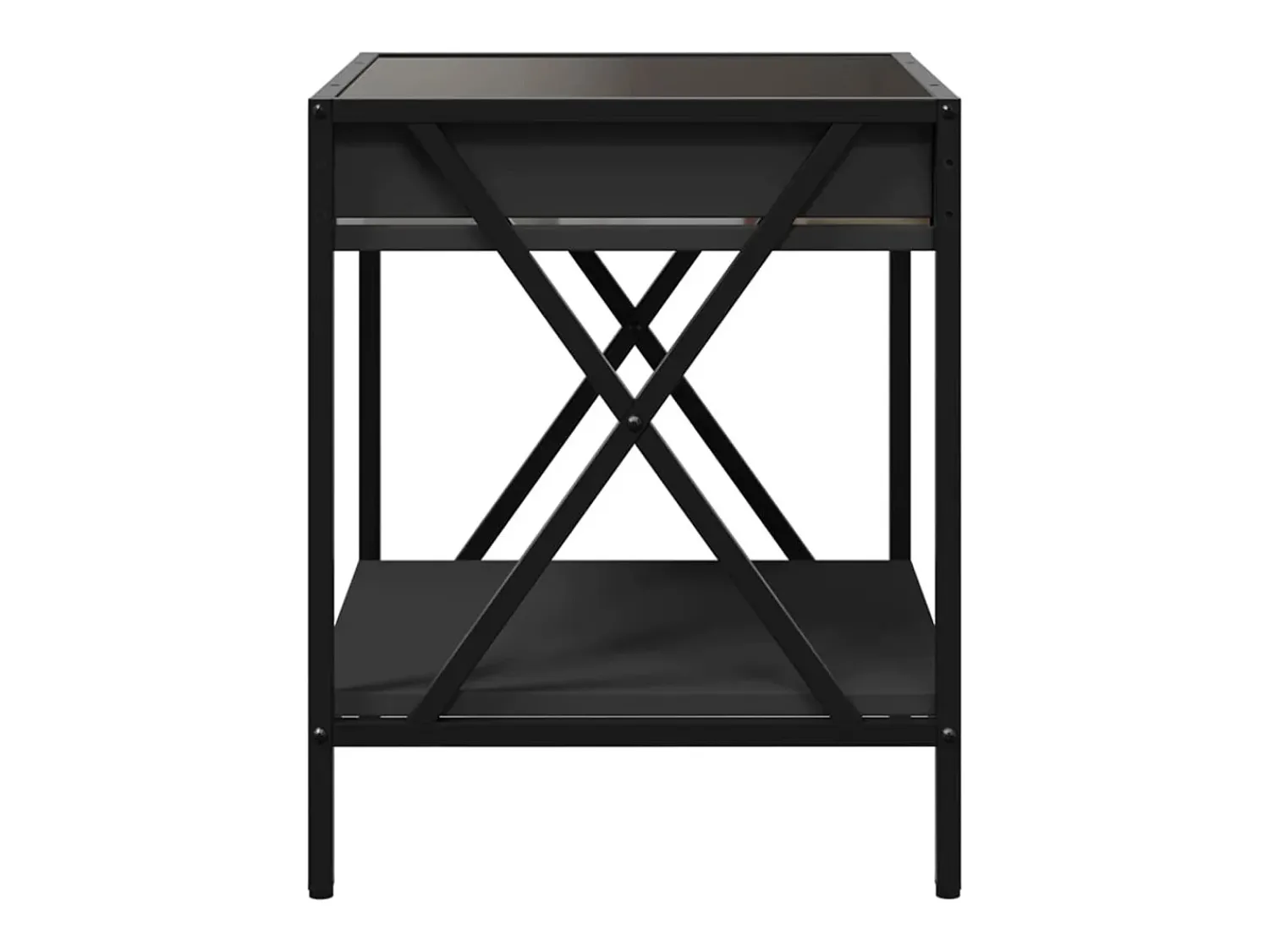 Mesa De Centro* Mesa de centro | Mesa de apoio com luzes LED Infinity 40x40x49 cm Preto