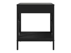 Mesa De Centro* Mesa de centro | Mesa de apoio com luzes LED Infinity 40x40x49 cm Preto