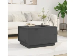 Mesa De Centro| Mesa de centro | Mesa de apoio 60x50x35 cm pinho maciço cinza Cinzento