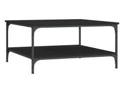 Mesa De Centro| Mesa de centro | Mesa de apoio 80x80x40 cm derivados de madeira Preto