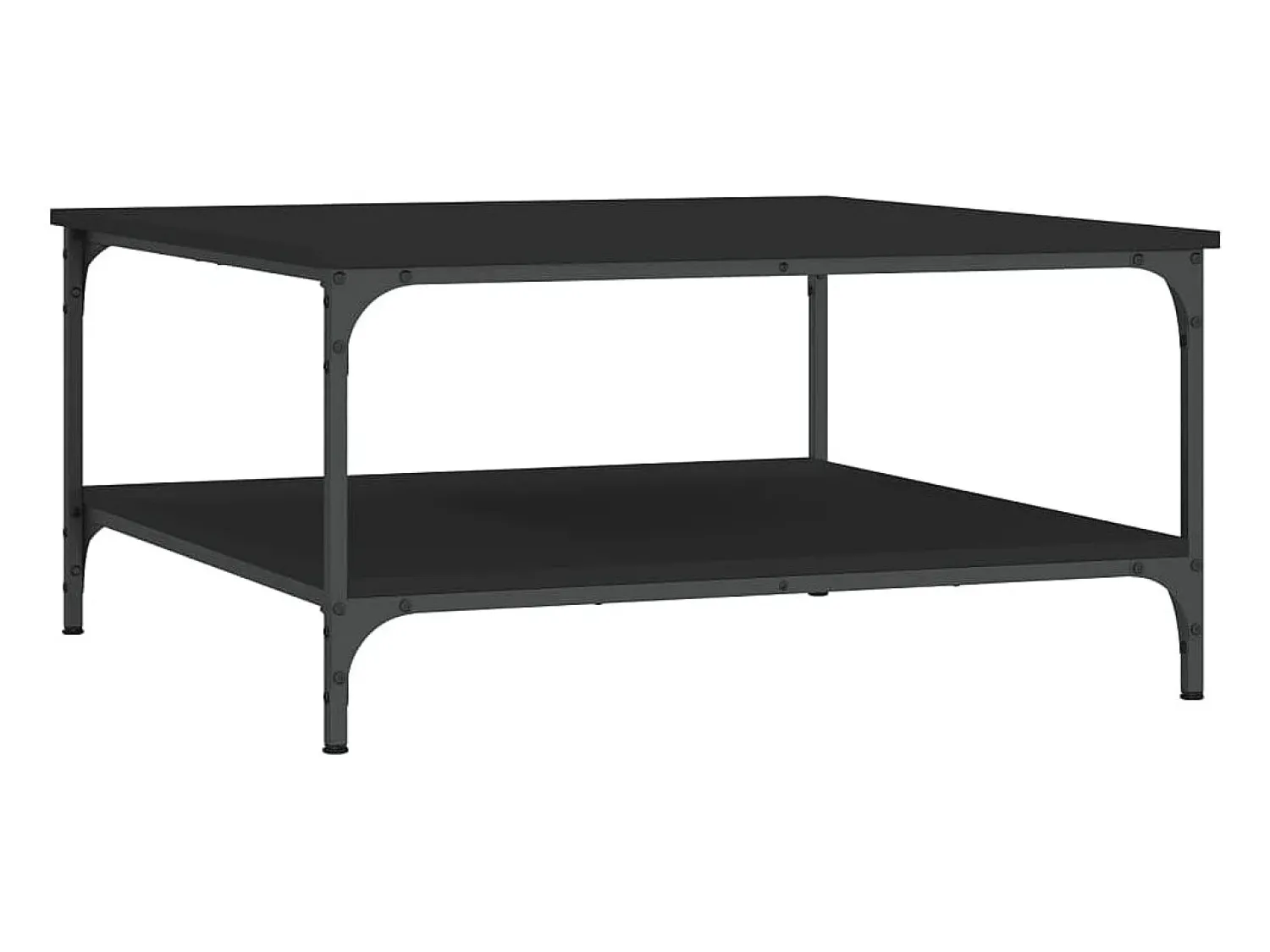 Mesa De Centro| Mesa de centro | Mesa de apoio 80x80x40 cm derivados de madeira Preto
