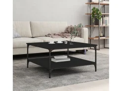 Mesa De Centro| Mesa de centro | Mesa de apoio 80x80x40 cm derivados de madeira Preto