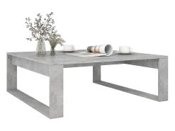 Mesa De Centro| Mesa de centro | Mesa de apoio 100x100x35 cm derivados madeira cimento Cinzento
