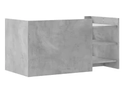 Mesa De Centro* Mesa de centro | Mesa de apoio 100x50x50cm derivados de madeira cinza cimento Cinzento