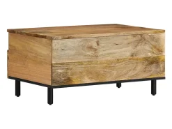 Mesa de centro | Mesa de apoio | Mesa de café 80x54x40 cm madeira de mangueira maciça^ Mesa De Centro