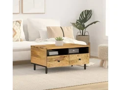 Mesa de centro | Mesa de apoio | Mesa de café 80x54x40 cm madeira de mangueira maciça^ Mesa De Centro