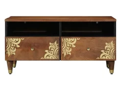 Best Mesa de centro | Mesa de apoio | Mesa de café com gaveta mel 80x54x40 cm Castanho