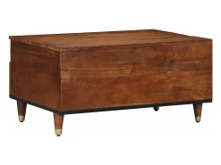 Best Mesa de centro | Mesa de apoio | Mesa de café com gaveta mel 80x54x40 cm Castanho