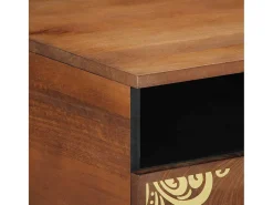 Best Mesa de centro | Mesa de apoio | Mesa de café com gaveta mel 80x54x40 cm Castanho