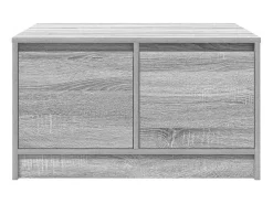 Mesa De Centro| Mesa de centro | Mesa de apoio com gavetas 70.5x70x40 cm sonoma Cinzento