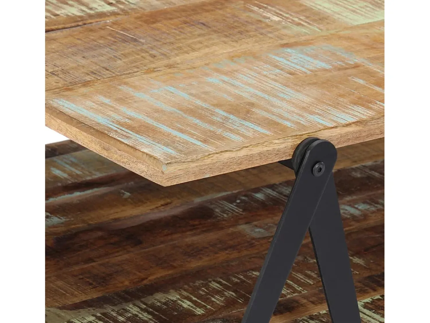 Mesa De Centro* Mesa de centro | Mesa de apoio | Mesa de café 115x60x40 cm madeira recuperada maciça Multicor