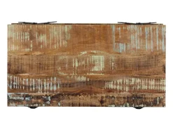 Mesa De Centro* Mesa de centro | Mesa de apoio | Mesa de café 115x60x40 cm madeira recuperada maciça Multicor
