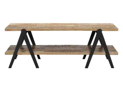 Mesa De Centro* Mesa de centro | Mesa de apoio | Mesa de café 115x60x40 cm madeira recuperada maciça Multicor